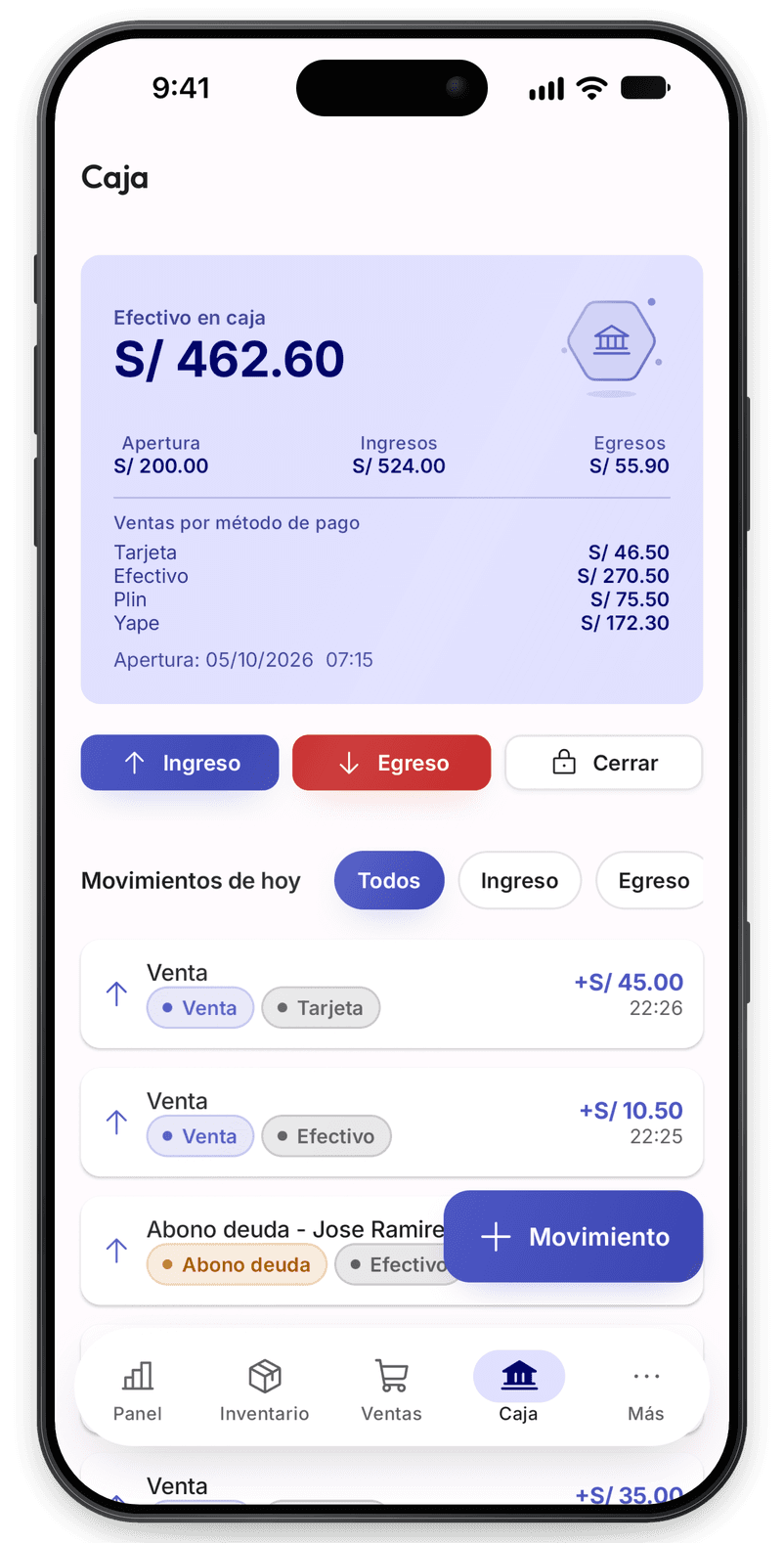 Cuadra tu caja sin líos: Apertura, cierre y arqueo del día.